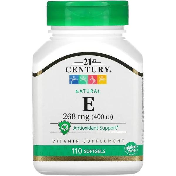 21st Century, E, Natural, 400 IU, 110 Softgels