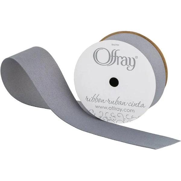 Offray Grosgrain Ribbon 1-1/2"X12'-Pewter