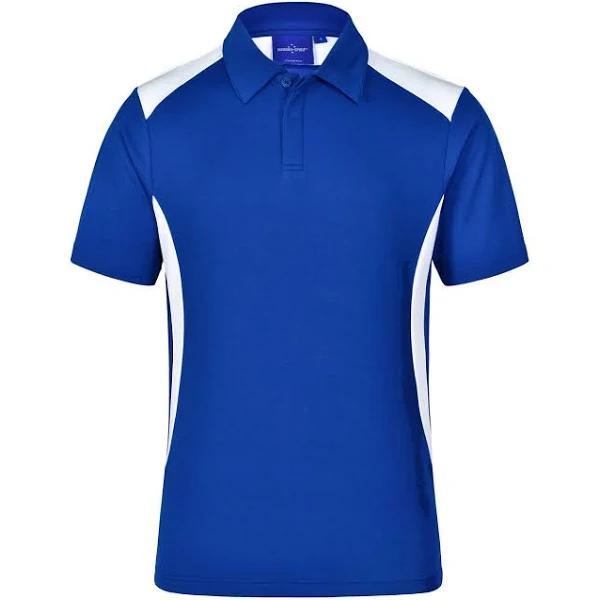 Secret | Mens TrueDry Contrast Short Sleeve Polo Royal+White XS