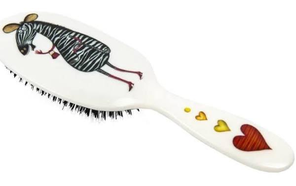 Rock & Ruddle Small Natural Bristle Hairbrush - Mrs. Zebra