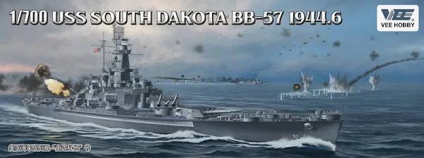 Vee Hobby 1/700 South Dakota Battleship BB-57 1944 Plastic Model Kit