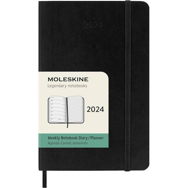 Moleskine 2024 Soft Cover Weekly Notebook Diary Pocket Black