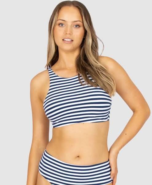 Baku Swimwear - Women's Blue Bikini Set - Sea Spirit High Neck Swim Top - Size One Size, 8 at The Iconic