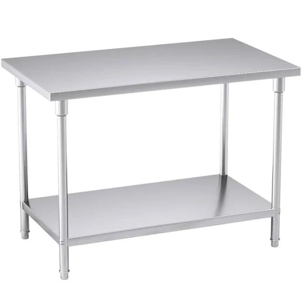 SOGA 120*70*85cm Commercial Catering Kitchen Stainless Steel Prep Work Bench