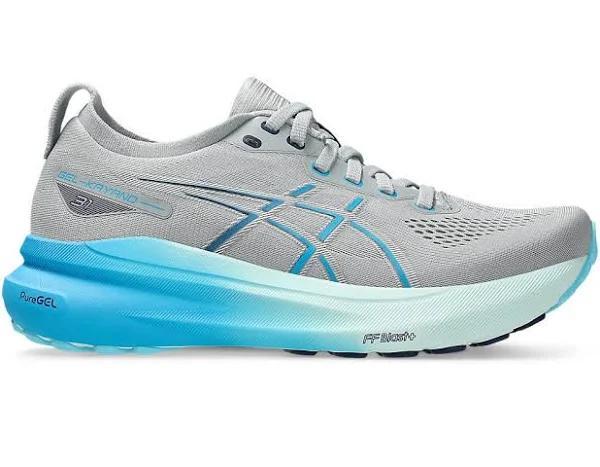 Womens ASICS Gel-Kayano 31, Piedmont Grey/Digital Aqua / 10