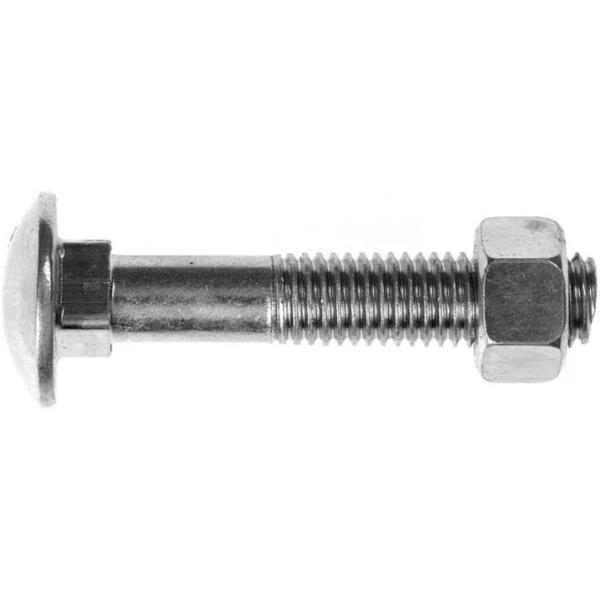 Cup Head Bolts - With Nuts (Size: M10 x 180mm, Material: hot-dip Galvanised Steel)