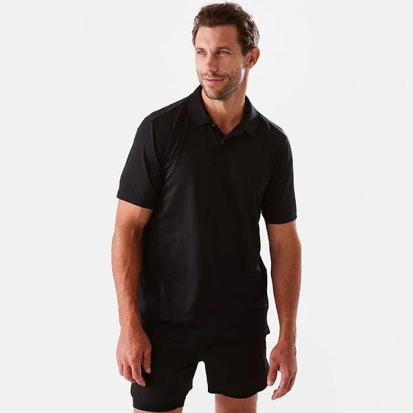 Kmart Active Mens Cationic Polo Shirt - Black Size: S