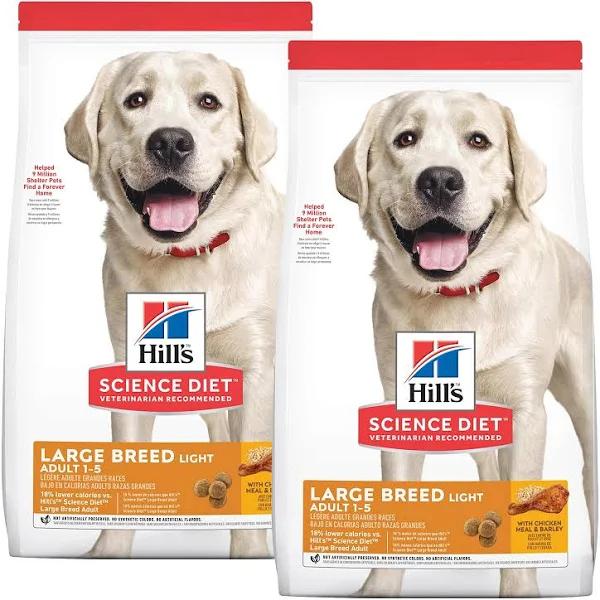 24kg Light Large Breed Chicken Hills Science Diet Adult Dry Dog Food by Budget Pet Products