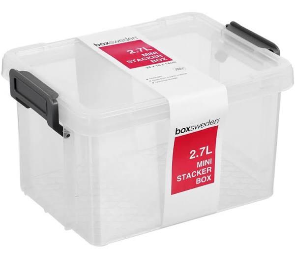 Box Sweden 2.7L Mini Stacker Box 24cm Storage Cont