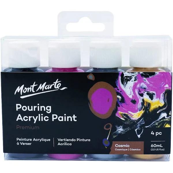 Mont Marte Pouring Acrylic Paint 60ml 4pc Set - Cosmic