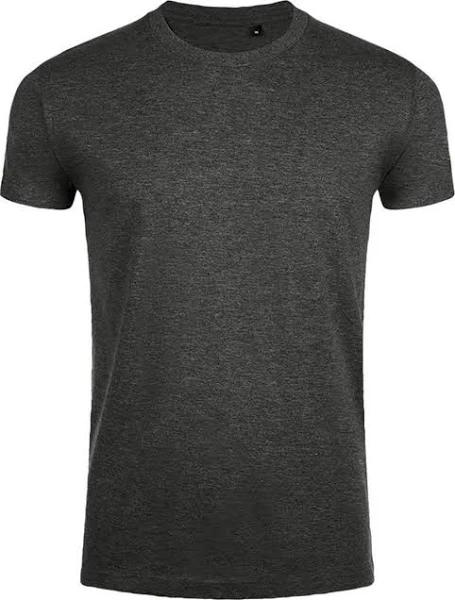 SOLS Mens Imperial Slim Fit Short Sleeve T-Shirt (Charcoal Marl) (XXL)