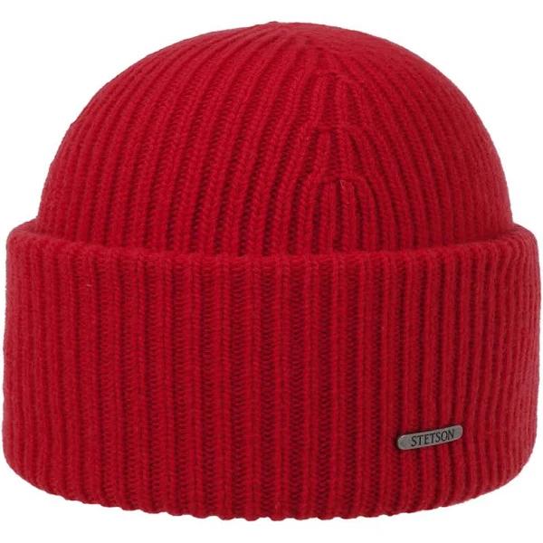 Stetson - Classic Uni Wool Beanie Hat - Red