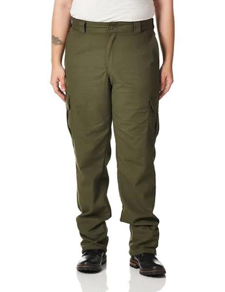 Dickies wp595 Flex Regular Fit Straight Leg Cargo Pants - Moss Green, 36