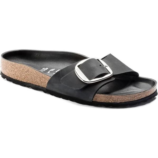 Birkenstock Black Narrow Madrid Big Buckle Sandals