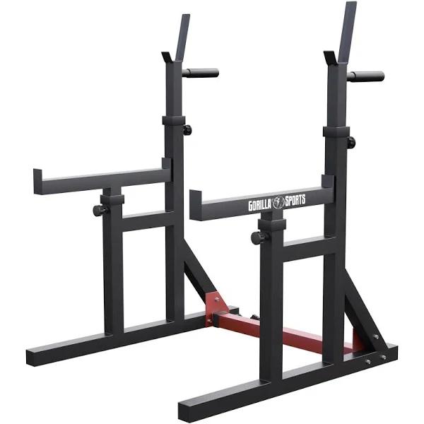 Gorilla Sports Multi Squat Rack with Adjustable Shelves