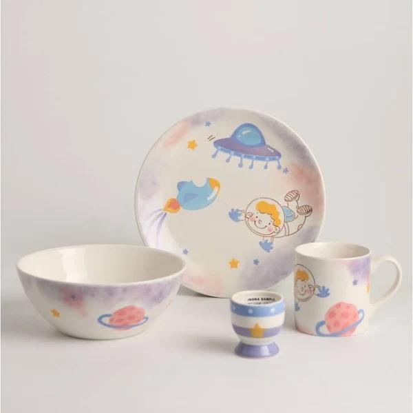 Royalclub 4 Piece Big Dream Kid's Breakfast Set