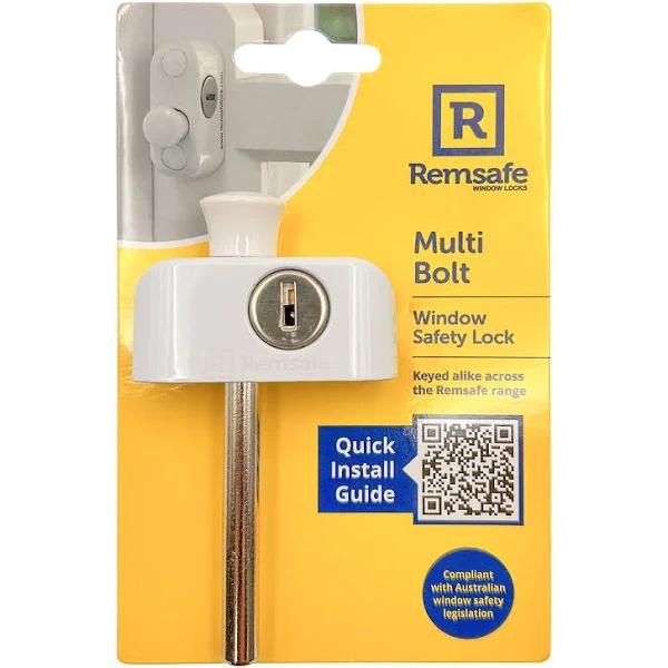 Remsafe Multi Bolt Sash Window Lock White MBL01WHT