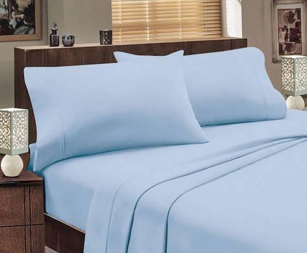 Jenny Mclean Abrazo Egyptian Cotton Flannelette Sheet Set Blue Double