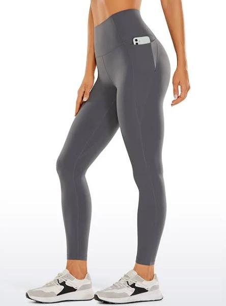 CRZ Yoga Womens Butterluxe Workout Leggings 25 Inches - High Waisted Gym Yoga Pants with Pockets Buttery Soft