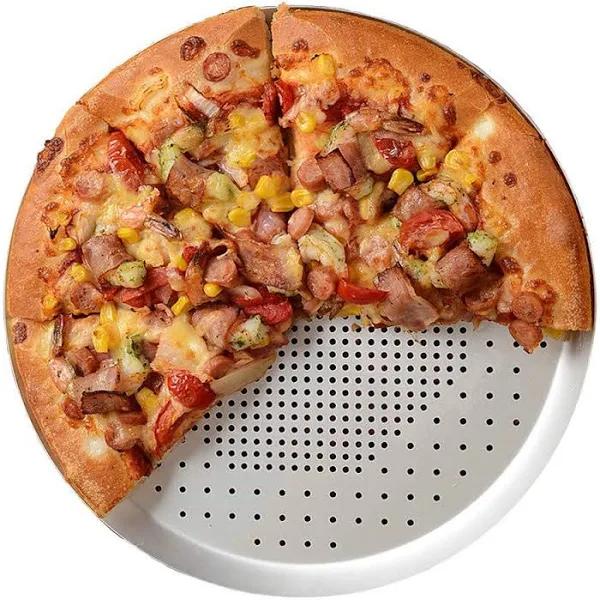 Pizza Pan 9 Inch, Non-stick Vented Pizza Baking Tray with Holes, Round Pizza Oven Tray Tools Kitchen Cooking Pan