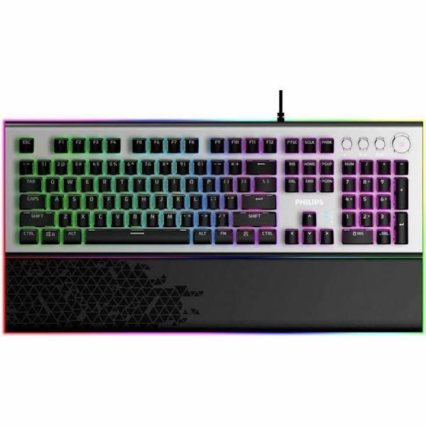 Philips SPK8624 RGB Mechanical Gaming Keyboard With Wrist Rest - Pink / Red Switch