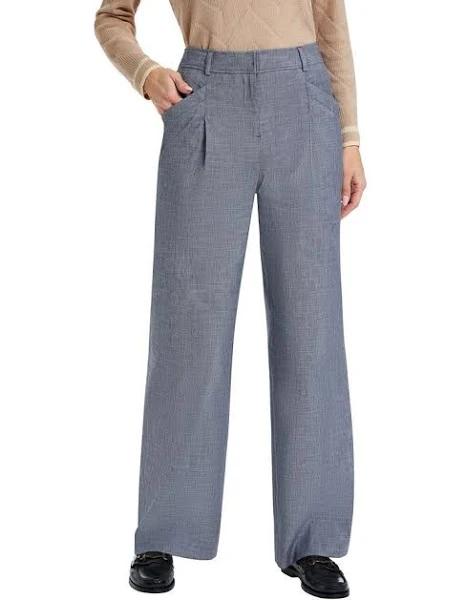 David Lawrence malabar Linen Blend Pant in Chambray Blue 10