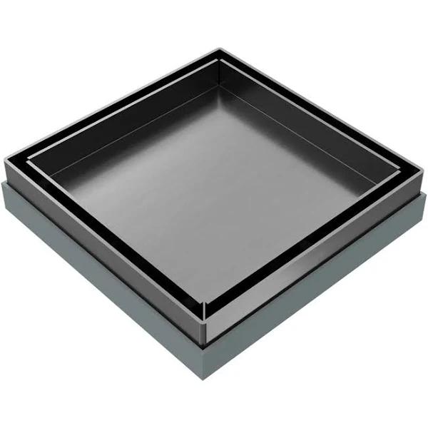 Nero Tile Insert Floor Waste 100mm Outlet - Gun Metal