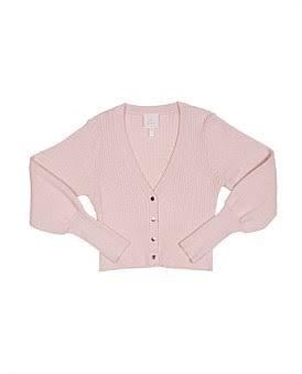 David Jones The Grace Society Sugar Violet Knit Cardigan (Girls 8-14) in Primrose Pink, Size 14 Y