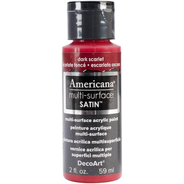 Americana Multi-surface Satin Acrylic Paint 2oz - Dark Scarlet