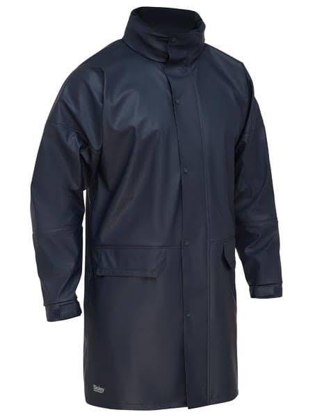 Bisley Stretch PU Rain Coat (BJ6835) Navy / L