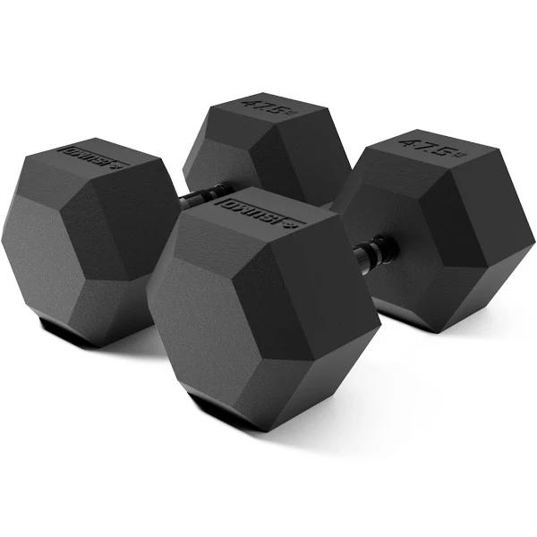 47.5kg Black Hex Dumbbell Pair