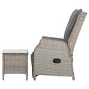 Gardeon Recliner Chairs Outdoor Sun Lounge Setting Patio Furniture Wicker Sofa