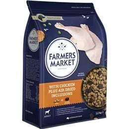 Farmers Market Adult Dry Dog Food with Chicken Kibble + Aid Dried Inclusions 2.2kg