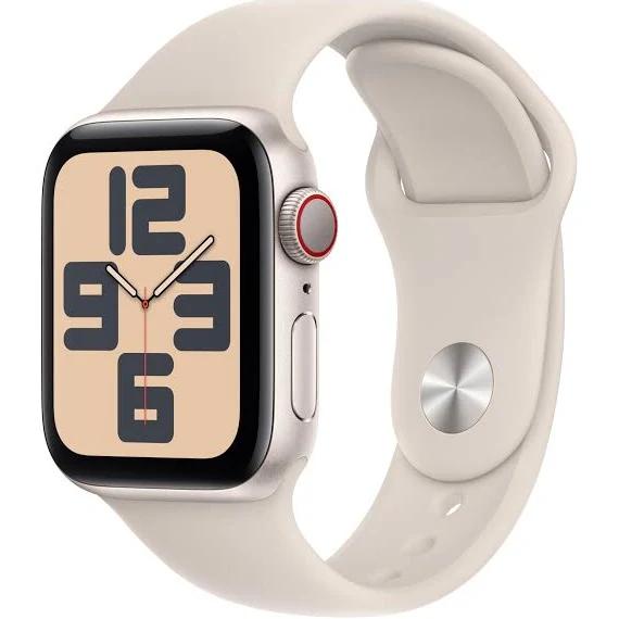 Apple Watch SE 40mm Starlight Aluminium Case With Starlight Sport Band S/M - GPS + Cellular