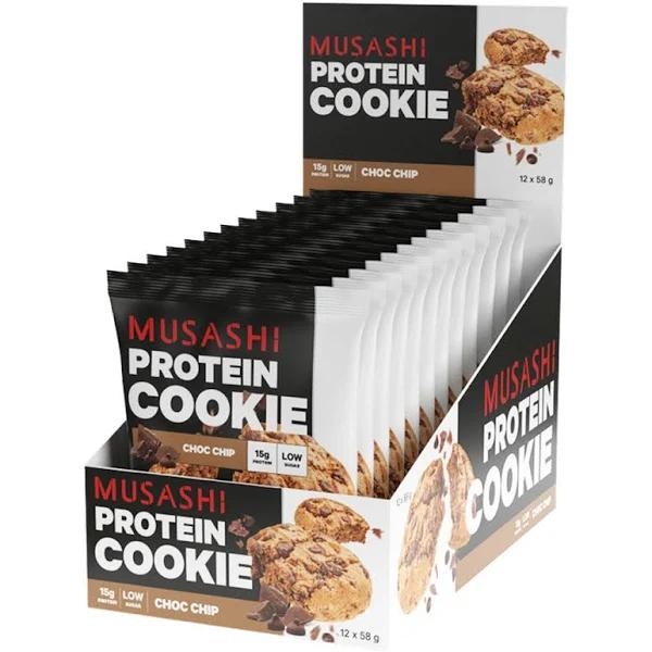 Musashi Choc Chip Protein Cookie Box 12 x 58g