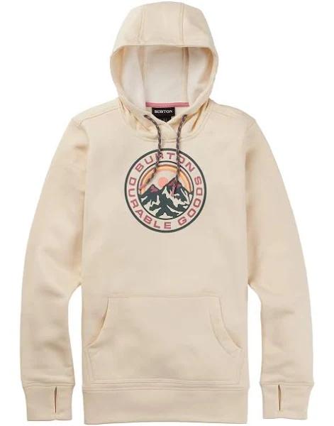 Burton Womens Oak Pullover Hoodie - Creme Brulee Heather - 2023