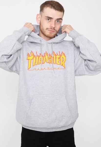 Thrasher - Flame Greymottled - Hoodie