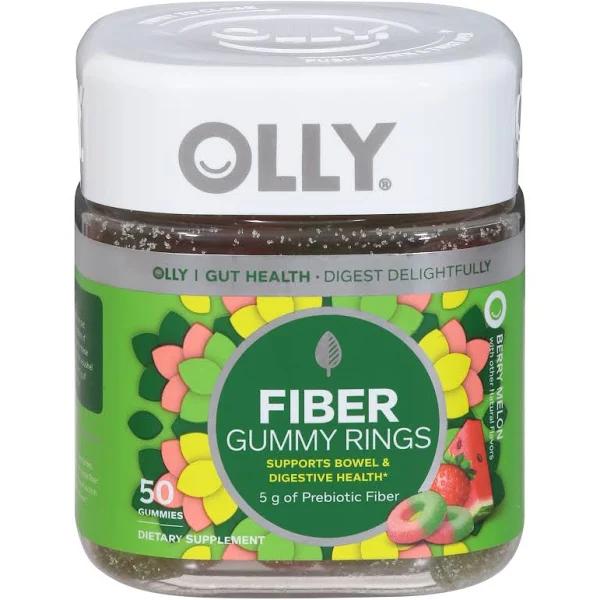 OLLY, Fiber Gummy Rings, Berry Melon, 50 Gummies