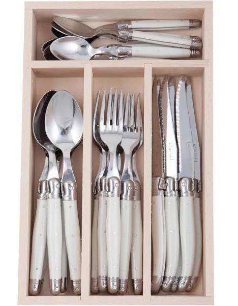 Andre Verdier Debutant Cutlery Set, 24 Piece, White