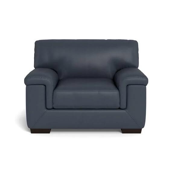 Barret Leather Armchair Ocean Blue by Freedom