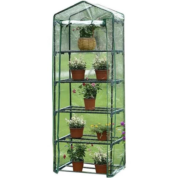 5 Tiers Flower Greenhouse Garden Shed Complete with Frame and PVC