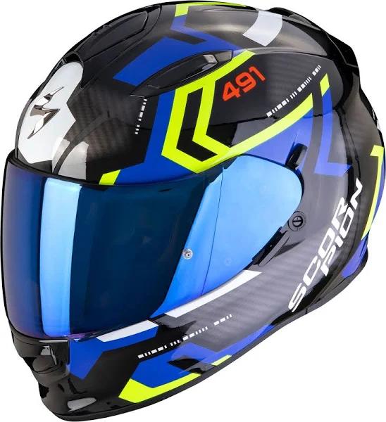 Scorpion Exo 491 Spin Helmet (Black/Blue/Yellow)