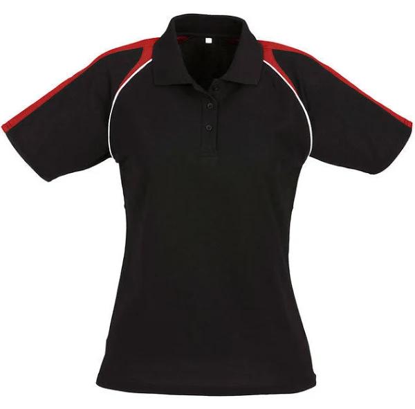 Biz Collection P225LS Ladies Triton Polo 10 / Black/Red/White