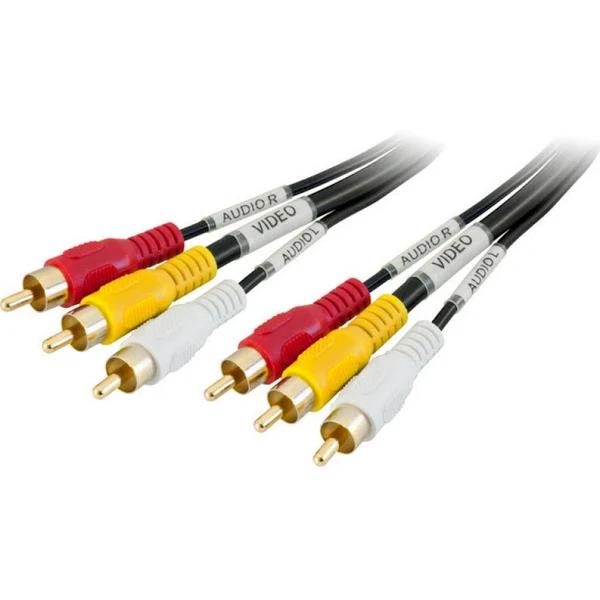 0.5m Composite Video & Stereo Audio AV Lead Pro2