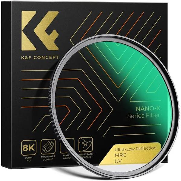 K&F Concept Nano-X Series Ultra-Low Reflection UV Filter 67mm, Multi Coated, Standard, Aluminum, Base Models