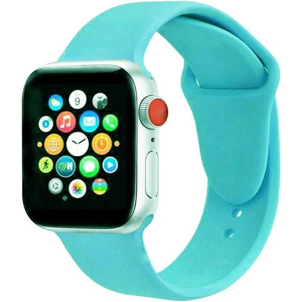 Silicone Sports Band for Apple Watch Series 4-7/SE 38mm 44mm Sky Blue