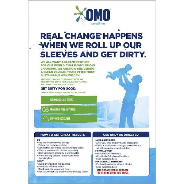 Omo Sensitive Front & Top Loader Laundry Detergent Washing Powder 5kg