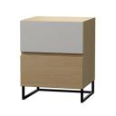 MONETT 2 Drawer Bedside Table White by Freedom