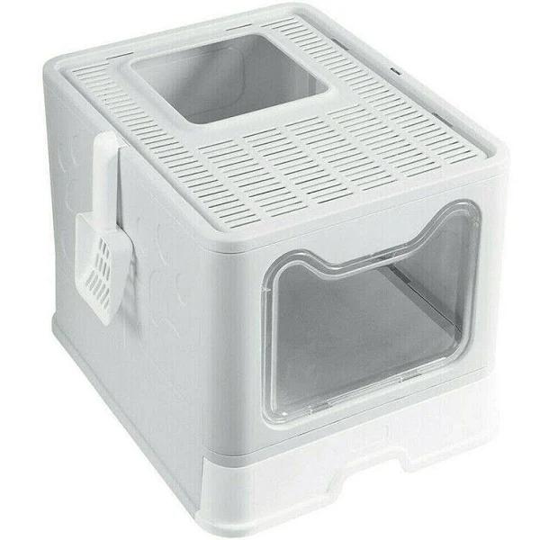 Self-cleaning Hooded Cat Litter Box Enclosed Large Kitty Toilet Box Tray Refills