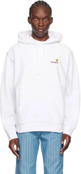 Carhartt Work in Progress White American Script Hoodie